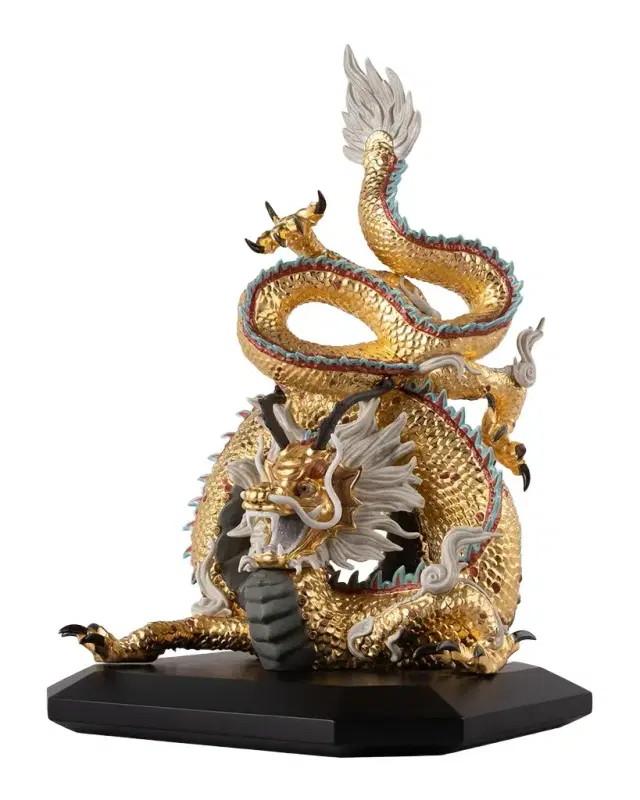 Lladro Limited Edition Protective Dragon Sculpture