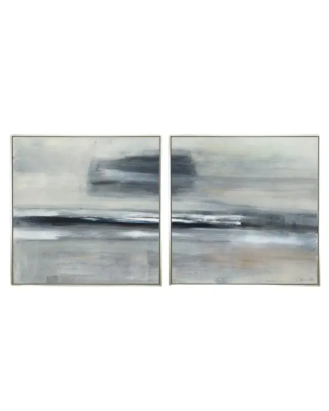 Benson-Cobb Studios "Serenity" Hand-Embellished Giclee Diptych, 49" Sq.