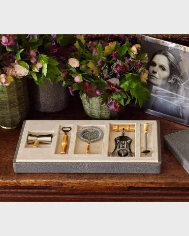 AERIN Faux Shagreen Bamboo Bar Set | Thumbnail 3 AERIN Faux Shagreen Bamboo Bar Set | Thumbnail 3