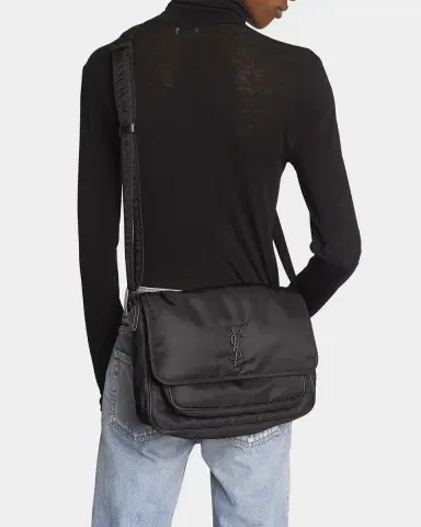 Saint Laurent Men's Niki Nylon Messenger Bag | Thumbnail 8 Saint Laurent Men's Niki Nylon Messenger Bag | Thumbnail 8