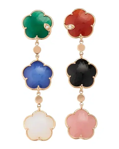 Pasquale Bruni 18K Rose Gold Petit Joli Bouquet Earrings with Colored Gems and Diamonds | Thumbnail 1 Pasquale Bruni 18K Rose Gold Petit Joli Bouquet Earrings with Colored Gems and Diamonds | Thumbnail 1