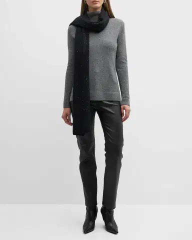 Sofia Cashmere All-Over Sequin Cashmere Scarf | Thumbnail 2