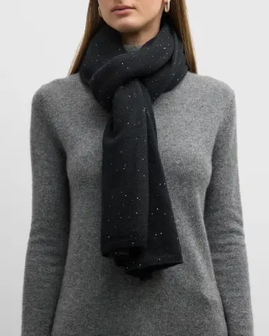 Sofia Cashmere All-Over Sequin Cashmere Scarf | Thumbnail 3