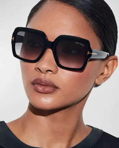 Tom Ford Kaya Beveled Acetate Square Sunglasses | Thumbnail 5 Tom Ford Kaya Beveled Acetate Square Sunglasses | Thumbnail 5