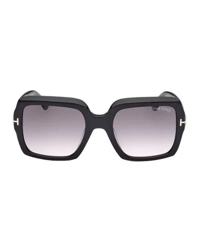TOM FORD Kaya Beveled Acetate Square Sunglasses