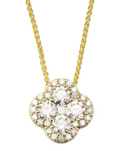 Neiman Marcus Diamonds 18K Gold GH/SI Diamond Pendant on 18" Chain, 1.37tcw | Thumbnail 1