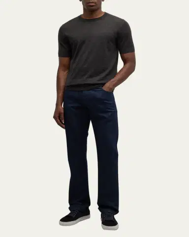 Brioni Men's Cashmere-Silk Crewneck Sweater | Thumbnail 2