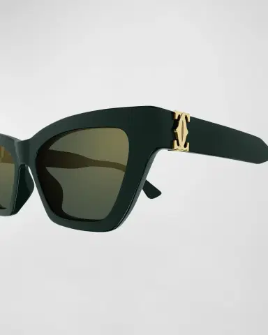 Cartier Logo Acetate Cat-Eye Sunglasses | Thumbnail 2 Cartier Logo Acetate Cat-Eye Sunglasses | Thumbnail 2