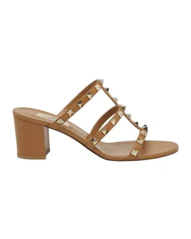 Valentino Garavani Rockstud Caged Block-Heel Slide Sandals | Thumbnail 1 Valentino Garavani Rockstud Caged Block-Heel Slide Sandals | Thumbnail 1
