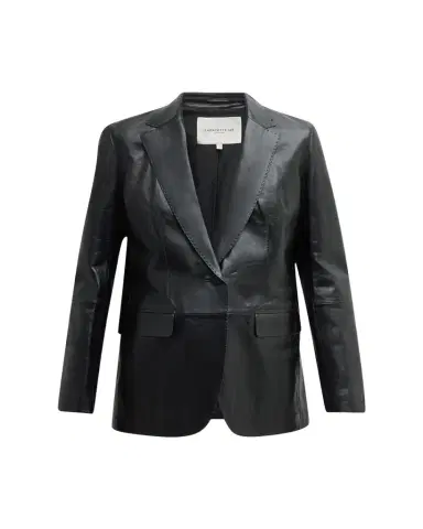Lafayette 148 New York Nappa Leather Flap Pocket Single-Button Blazer | Thumbnail 1 Lafayette 148 New York Nappa Leather Flap Pocket Single-Button Blazer | Thumbnail 1