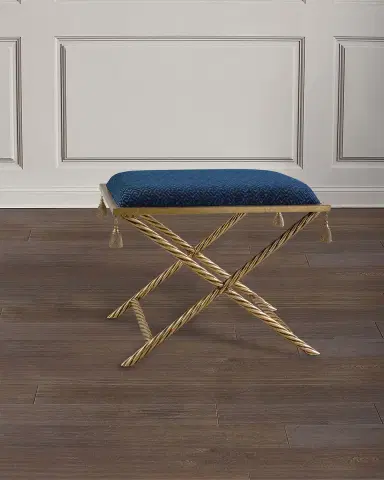 Port 68 Delfern Tasseled Gold Leaf Bench | Thumbnail 1 Port 68 Delfern Tasseled Gold Leaf Bench | Thumbnail 1