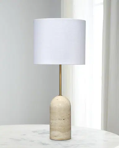 Jamie Young Holt Travertine Table Lamp | Thumbnail 1
