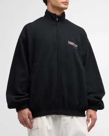 Balenciaga Men 's Political Campaign Zip-Up Jacket | Thumbnail 4 Balenciaga Men 's Political Campaign Zip-Up Jacket | Thumbnail 4