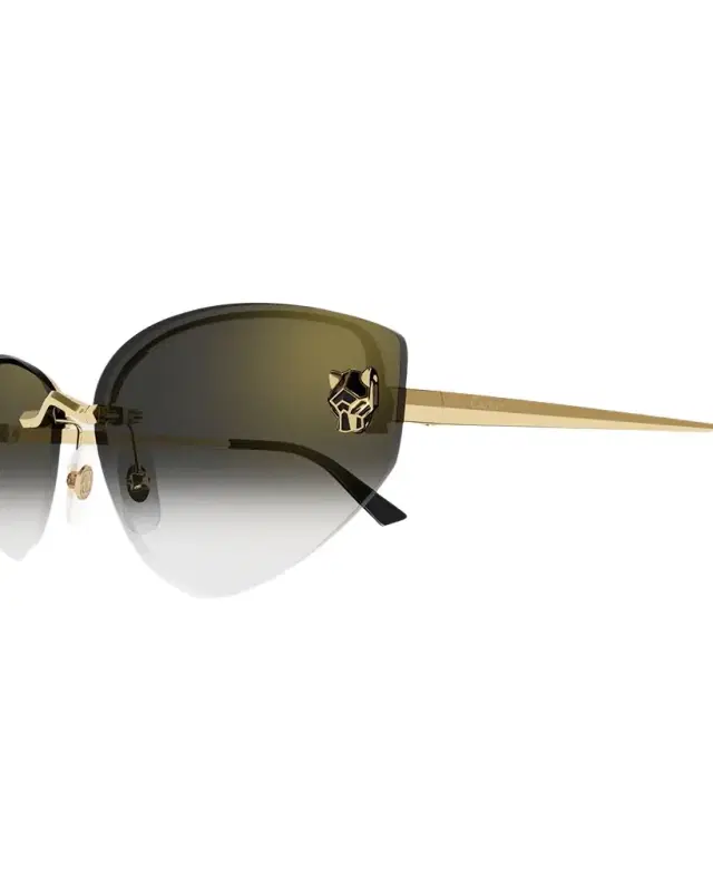 Panthère Rimless Metal Alloy Cat-Eye Sunglasses