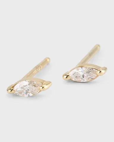 Zoe Lev Jewelry 14K Gold Marquise Diamond Stud Earrings | Thumbnail 2 Zoe Lev Jewelry 14K Gold Marquise Diamond Stud Earrings | Thumbnail 2
