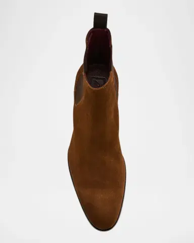 Brioni Men 's Suede Chelsea Boots | Thumbnail 4