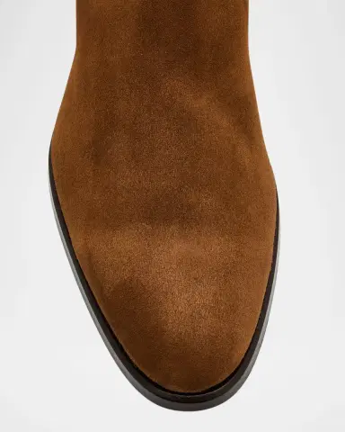 Brioni Men 's Suede Chelsea Boots | Thumbnail 5