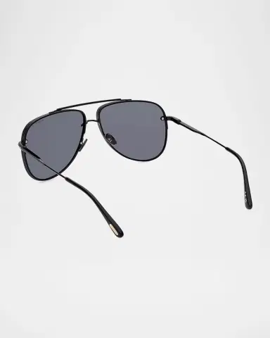 Tom Ford Men's Leon Metal Aviator Sunglasses | Thumbnail 2