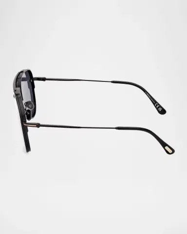 Tom Ford Men's Leon Metal Aviator Sunglasses | Thumbnail 3