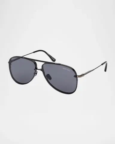Tom Ford Men's Leon Metal Aviator Sunglasses | Thumbnail 4