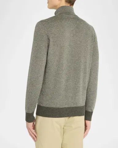 Loro Piana Men's Roadster 1/4-Zip Cashmere Sweater | Thumbnail 11