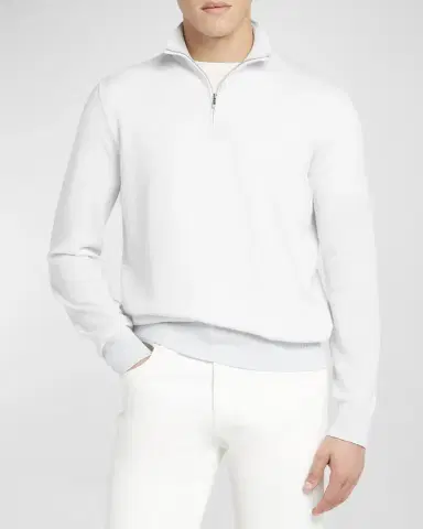 Loro Piana Men's Roadster 1/4-Zip Cashmere Sweater | Thumbnail 3