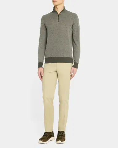 Loro Piana Men's Roadster 1/4-Zip Cashmere Sweater | Thumbnail 10