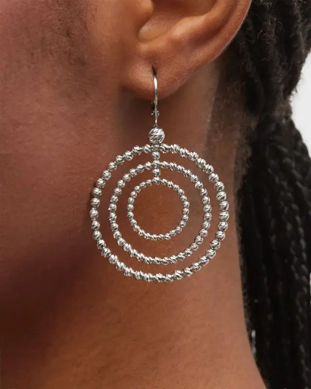 Platinum Hoop Earrings