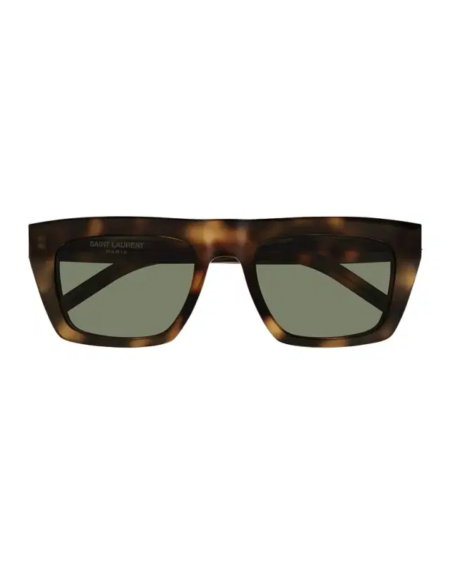 Saint Laurent YSL Acetate Flat-Top Rectangle Sunglasses