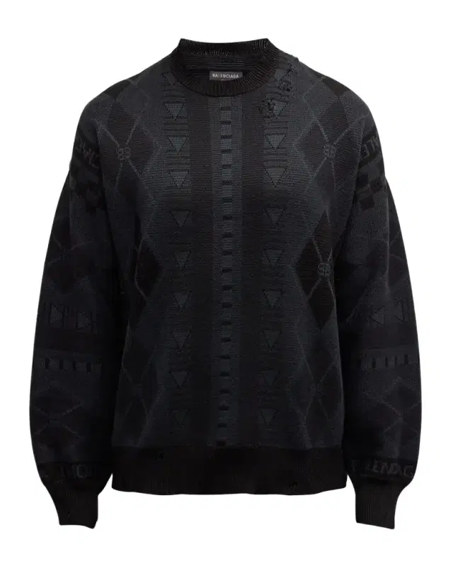 Men 's Jacquard Crew Sweater