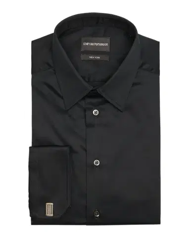 Emporio Armani Men's Cotton-Stretch French Cuff Dress Shirt | Thumbnail 1
