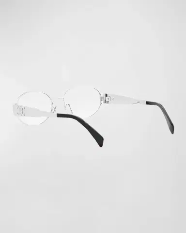 Celine Triomphe Metal Oval Glasses | Thumbnail 2 Celine Triomphe Metal Oval Glasses | Thumbnail 2