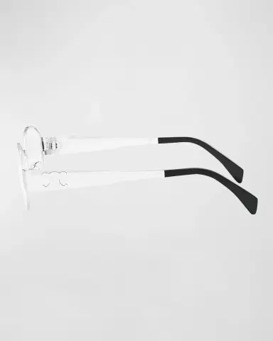 Celine Triomphe Metal Oval Glasses | Thumbnail 4 Celine Triomphe Metal Oval Glasses | Thumbnail 4