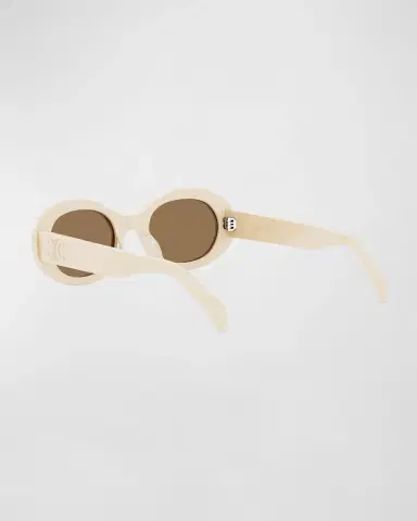 Celine Triomphe Acetate Oval Sunglasses | Thumbnail 2 Celine Triomphe Acetate Oval Sunglasses | Thumbnail 2