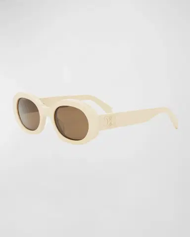 Celine Triomphe Acetate Oval Sunglasses | Thumbnail 3 Celine Triomphe Acetate Oval Sunglasses | Thumbnail 3