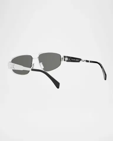 Celine Men's Triomphe Pilot Metal Sunglasses | Thumbnail 2