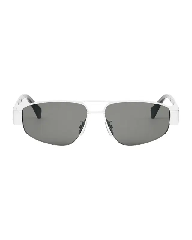 CELINE Men 's Triomphe Pilot Metal Sunglasses