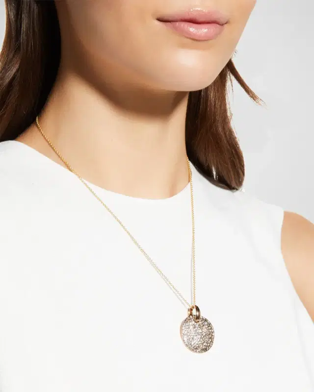 Sabbia Two-Tone Diamond Pendant in 18K Rose Gold