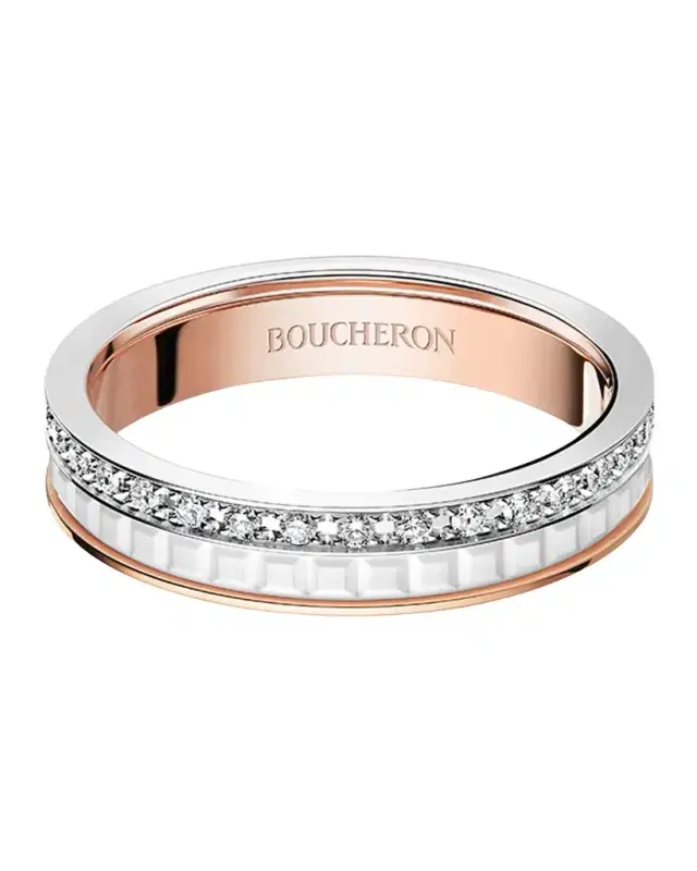 Quatre 18K White & Pink Gold White Edition Ring