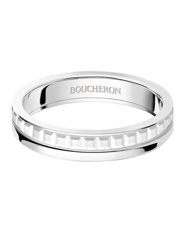 Quatre 18K White Gold Double White Edition Band Ring Quatre 18K White Gold Double White Edition Band Ring
