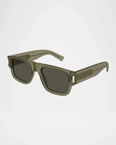 Saint Laurent Men's SL 659 Acetate Rectangle Sunglasses | Thumbnail 2