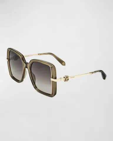 Roberto Cavalli RC Logo Acetate & Metal Square Sunglasses | Thumbnail 2