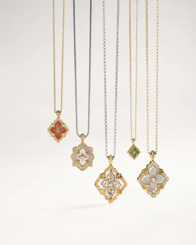 Buccellati Two-Tone 18K Gold Opera Tulle Diamond Pendant Necklace | Thumbnail 3 Buccellati Two-Tone 18K Gold Opera Tulle Diamond Pendant Necklace | Thumbnail 3