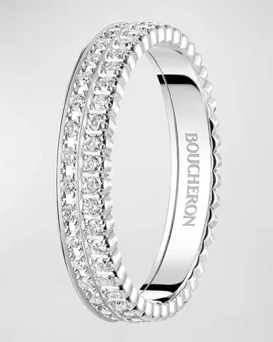 Boucheron Quatre 18K White Gold Radiant Edition Diamond Band Ring | Thumbnail 3 Boucheron Quatre 18K White Gold Radiant Edition Diamond Band Ring | Thumbnail 3