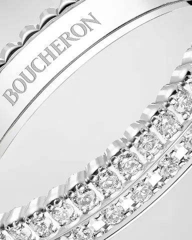 Boucheron Quatre 18K White Gold Radiant Edition Diamond Band Ring | Thumbnail 4 Boucheron Quatre 18K White Gold Radiant Edition Diamond Band Ring | Thumbnail 4
