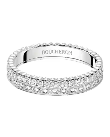 Boucheron Quatre 18K White Gold Radiant Edition Diamond Band Ring | Thumbnail 1 Boucheron Quatre 18K White Gold Radiant Edition Diamond Band Ring | Thumbnail 1