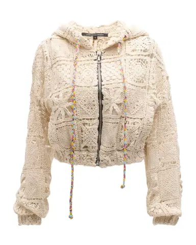 Coût De La Liberté Gina Cropped Zip Hoodie | Thumbnail 1 Coût De La Liberté Gina Cropped Zip Hoodie | Thumbnail 1