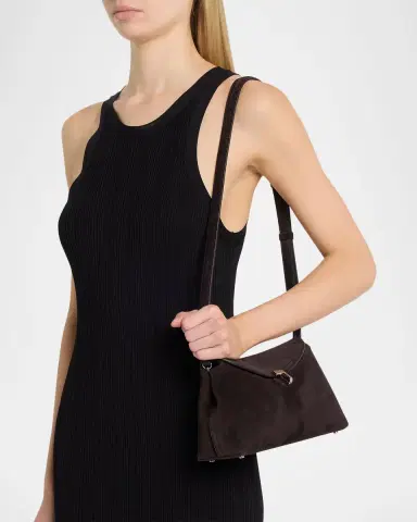 TOTEME T-Lock Clutch Bag in Smooth Suede | Thumbnail 2 TOTEME T-Lock Clutch Bag in Smooth Suede | Thumbnail 2