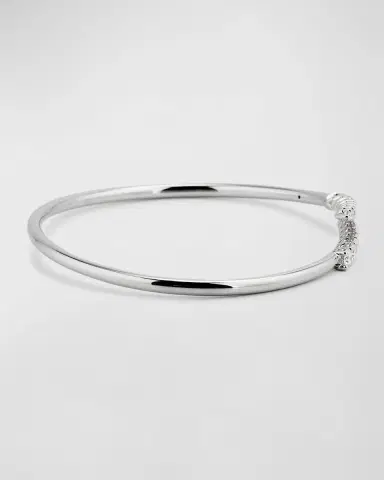 Mémoire White Gold Diamond Bypass Bracelet, 1.05-1.17tcw | Thumbnail 4