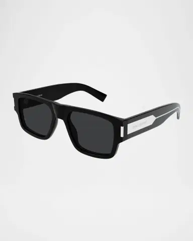 Saint Laurent Men's SL 659 Acetate Rectangle Sunglasses | Thumbnail 2